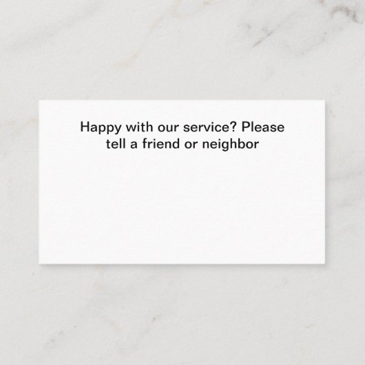 Auto Glass Repair Replace Service 名刺 (裏面)