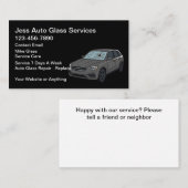 Auto Glass Repair Replace Service 名刺 (正面/裏面)