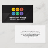 Auto Icons | 整備士の自動車修理工場 名刺 (正面/裏面)