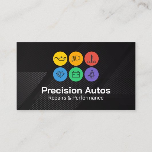 Auto Icons | 整備士の自動車修理工場 名刺 (正面)
