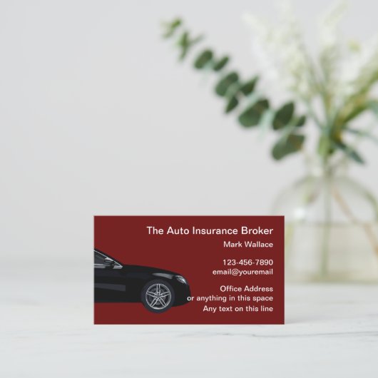 Auto Insurance Broker名刺 名刺 (スタンド正面)
