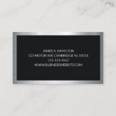 Auto Mechanic Automotive Repair Service Metal 名刺 (裏面)