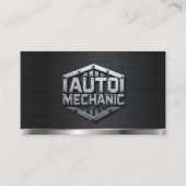 Auto Mechanic Automotive Repair Service QR Code 名刺 (正面)