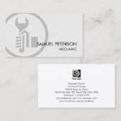 Auto Mechanic Car Wrench Icon 名刺 (正面/裏面)