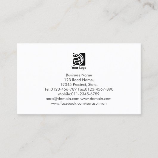 Auto Mechanic Car Wrench Icon 名刺 (裏面)