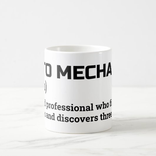 Auto Mechanic Coffee Mug – Funny Job Definition コーヒーマグカップ (中央)