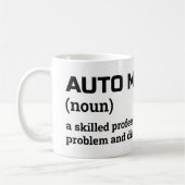 Auto Mechanic Coffee Mug – Funny Job Definition コーヒーマグカップ (左)