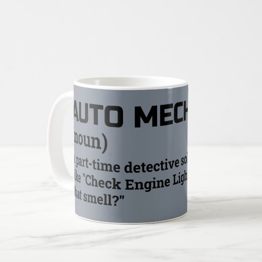 Auto Mechanic Definition Coffee Mug コーヒーマグカップ (正面左)