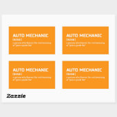 Auto Mechanic Definition Toolbox Sticker 長方形シール (シート)