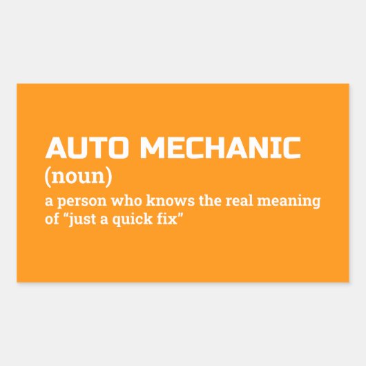 Auto Mechanic Definition Toolbox Sticker 長方形シール (正面)