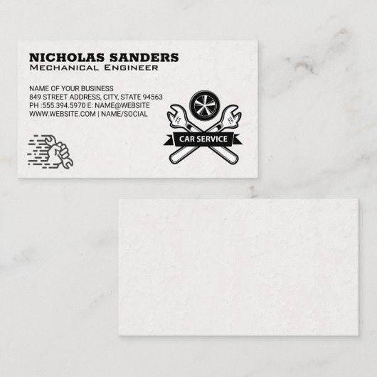 Auto Mechanic Engineers | Car Fix Repair 名刺 (正面/裏面)