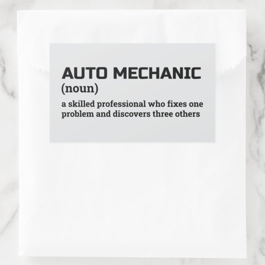 Auto Mechanic Funny Definition Gift 長方形シール (バッグ)