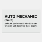 Auto Mechanic Funny Definition Gift 長方形シール (正面)