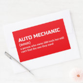 Auto Mechanic Gag Definition Sticker 長方形シール (封筒)