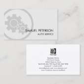 Auto Mechanic Gear Cogs Icon 名刺 (正面/裏面)