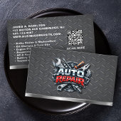 Auto Mechanic Repair Service Automotive QR Code 名刺