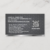 Auto Mechanic Repair Service Automotive QR Code 名刺 (裏面)