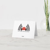 Auto Racing Race Car Thank Or 空白の Note サンキューカード (裏面)