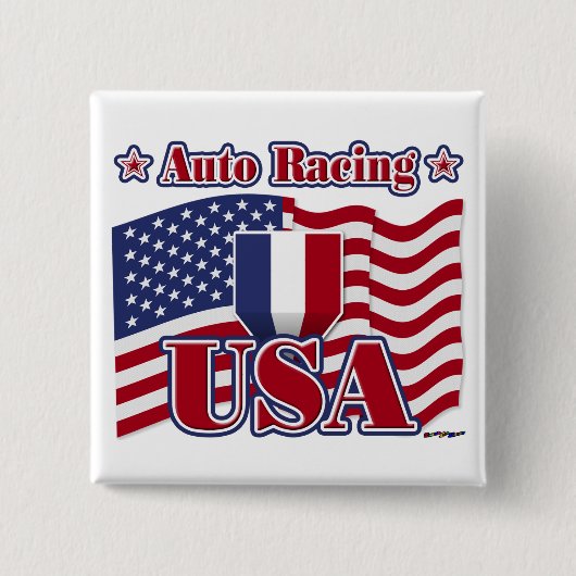 Auto Racing USA 缶バッジ (正面)