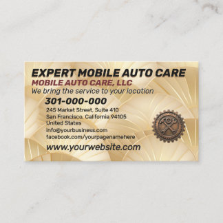 Auto Repair & Car AC Specialist Custom Logo Metal  名刺