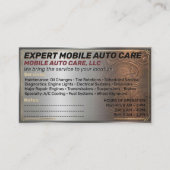 Auto Repair & Car AC Specialist Metal Aluminum  名刺 (裏面)