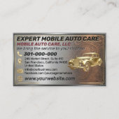 Auto Repair & Car AC Specialist Metal Aluminum  名刺 (正面)