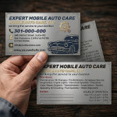 Auto Repair & Car AC Specialist Metal Aluminum  Bu 名刺