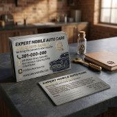 Auto Repair & Car AC Specialist Metal Aluminum  Bu 名刺