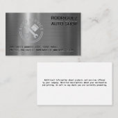 Auto Repair Logo | Metallic | Wrench | Pistons 名刺 (正面/裏面)
