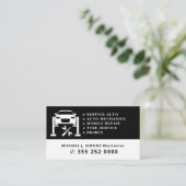 Auto repair professional mobile mechanic service 名刺 (スタンド正面)