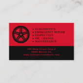 Auto repair professional mobile mechanic service 名刺 (裏面)