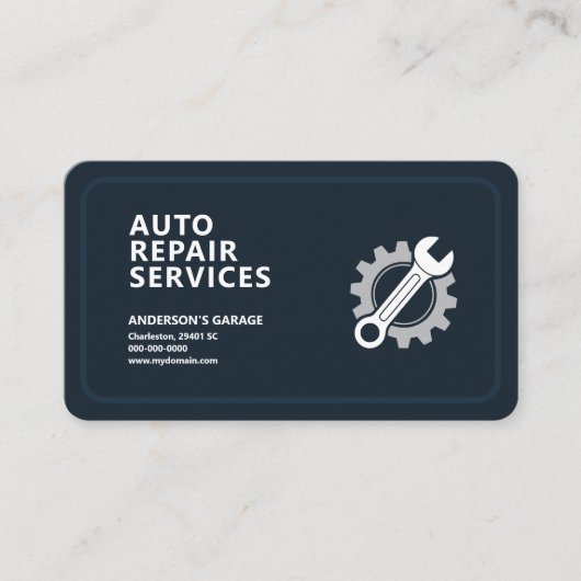 Auto Repair Services 名刺 (正面)