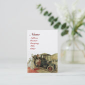 AUTO RESTORATION、車車の修理ガレージ 名刺 (スタンド正面)