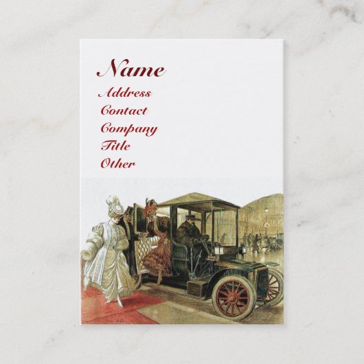 AUTO RESTORATION、車車の修理ガレージ 名刺 (正面)