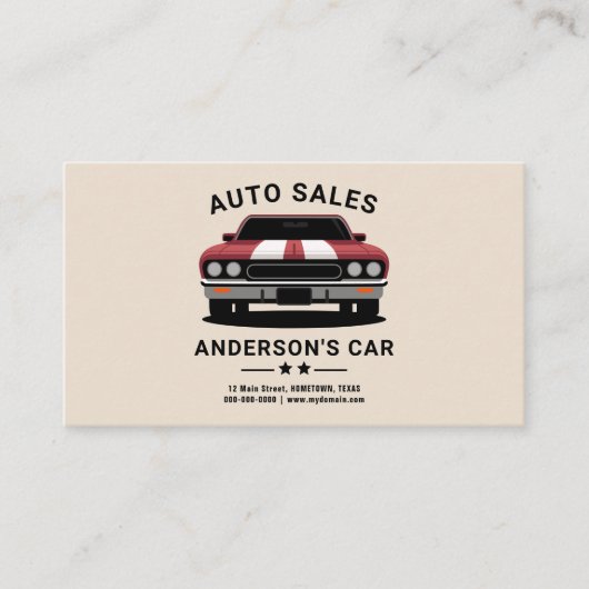 Auto Sales 名刺 (正面)