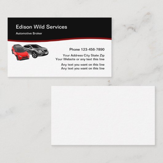 Auto Sales Brokerの名刺 名刺 (正面/裏面)