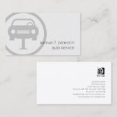 Auto Service整備士はっきりしたアイコン紙テクスチャ 名刺 (正面/裏面)