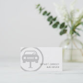 Auto Service整備士はっきりしたアイコン紙テクスチャ 名刺 (スタンド正面)