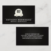 Auto Service Carアイコン |炭素幾何学的 名刺 (正面/裏面)