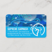 Auto Service Soap Bubbles | Spray Bottle Logo 名刺 (正面)