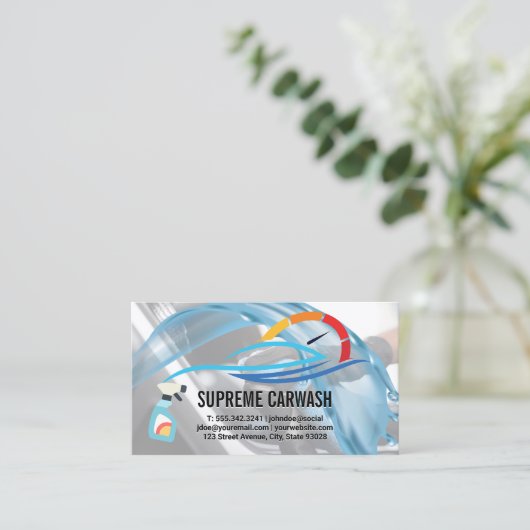 Auto Services | Car Wash 名刺 (スタンド正面)