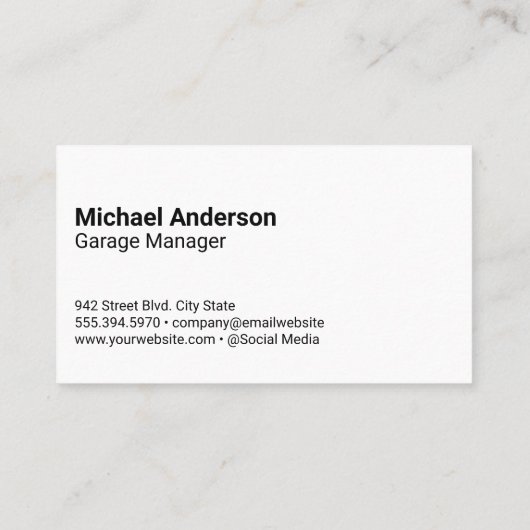 Auto Services Icons | Metallic 名刺 (裏面)