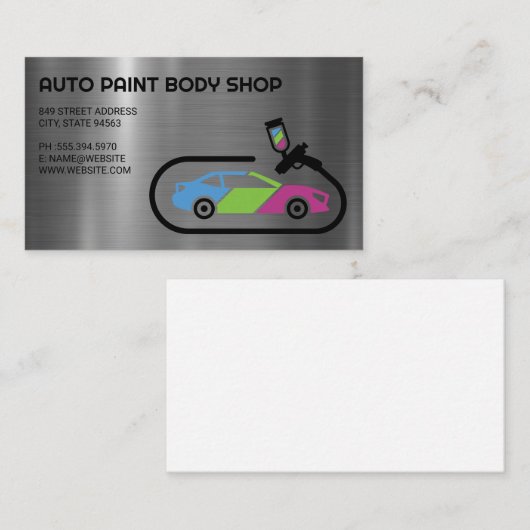 Auto Support | Car Paint Jobs 名刺 (正面/裏面)