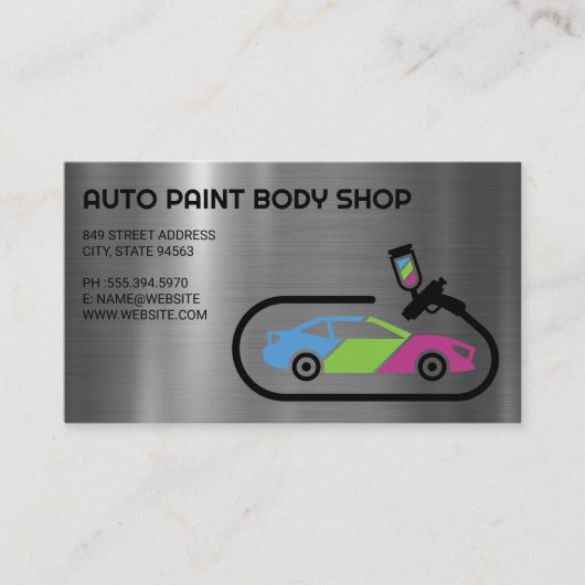 Auto Support | Car Paint Jobs 名刺 (正面)