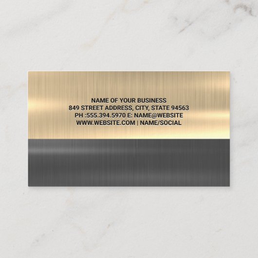 Auto Techのロ車のゴ | メタリック 名刺 (裏面)