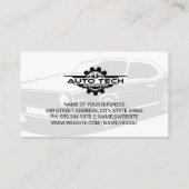 Auto Tech整備士 | 自動車修理サービス 名刺 (裏面)