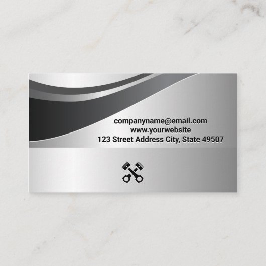Auto Tech Repair Services | Gray 名刺 (裏面)