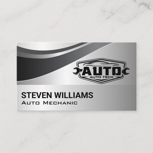 Auto Tech Repair Services | Gray 名刺 (正面)