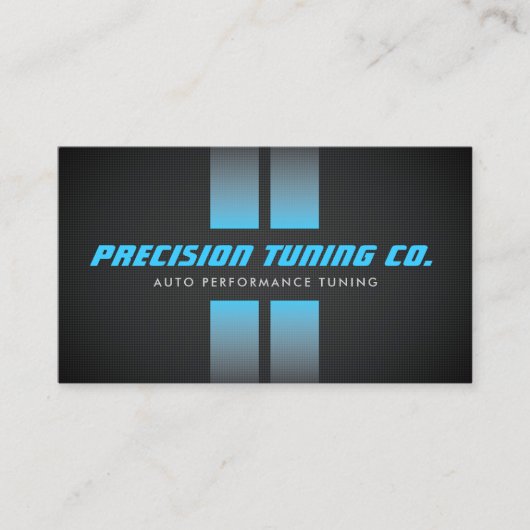 Auto Tuning Garage Racing Stripes Black/Blue 名刺 (正面)