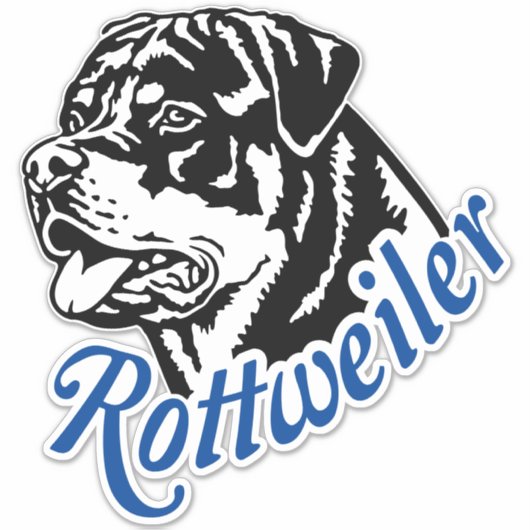 Autoaufkleber Aufkleber Rottweiler Rüde Kopf シール (正面)